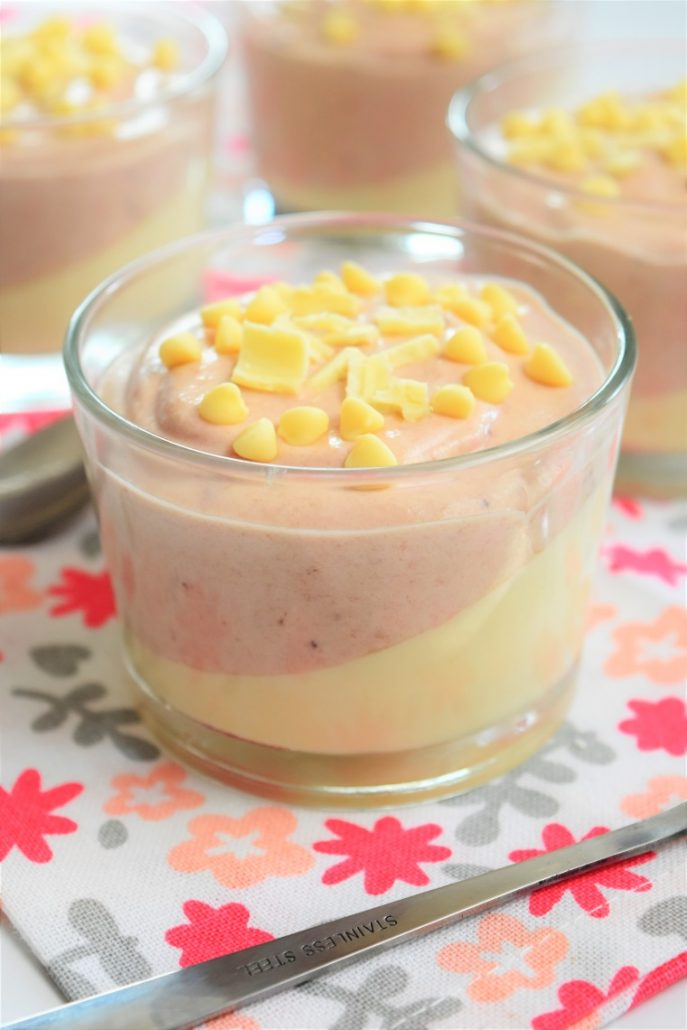 Mousse à la confiture de fraise