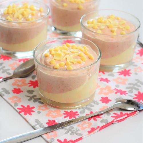 Mousse à la confiture de fraise