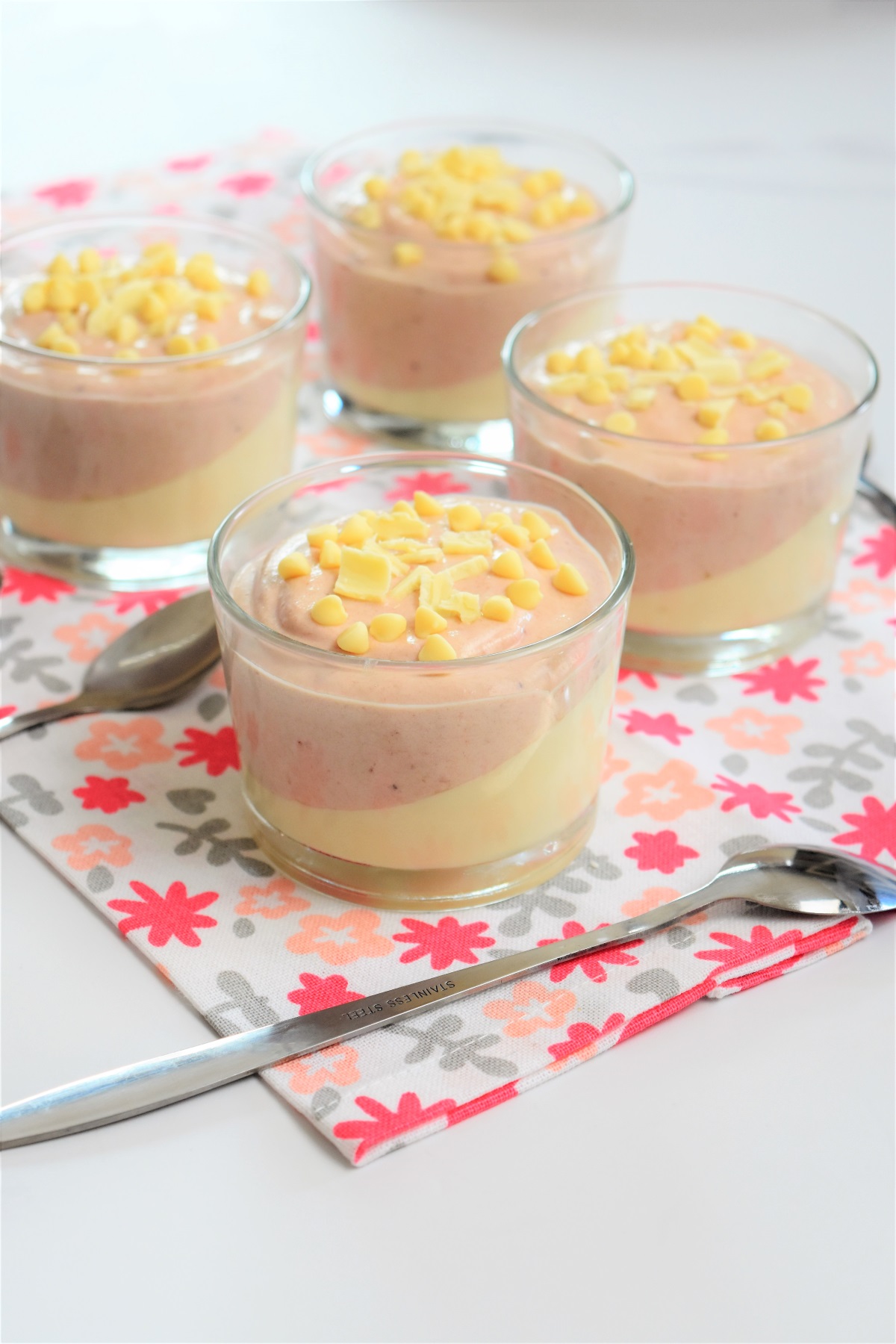 Mousse à la confiture de fraise