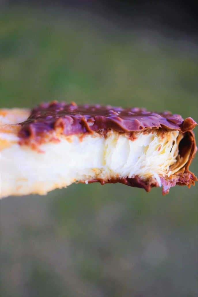 Palmier feuilleté au chocolat