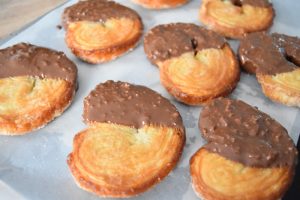 Palmiers avec glaçage chocolat