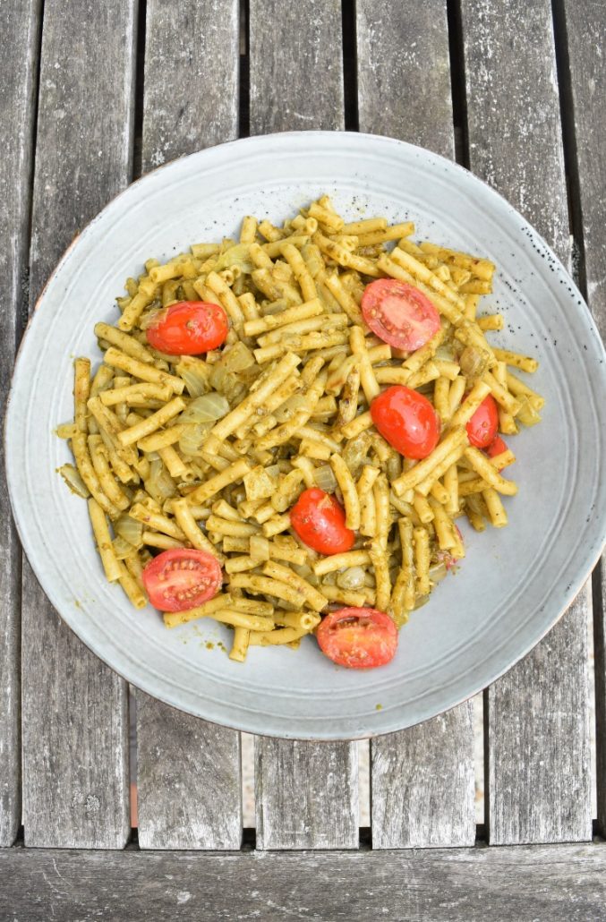 Pâtes au pesto de basilic