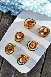 Roulés apéritifs à la courgette