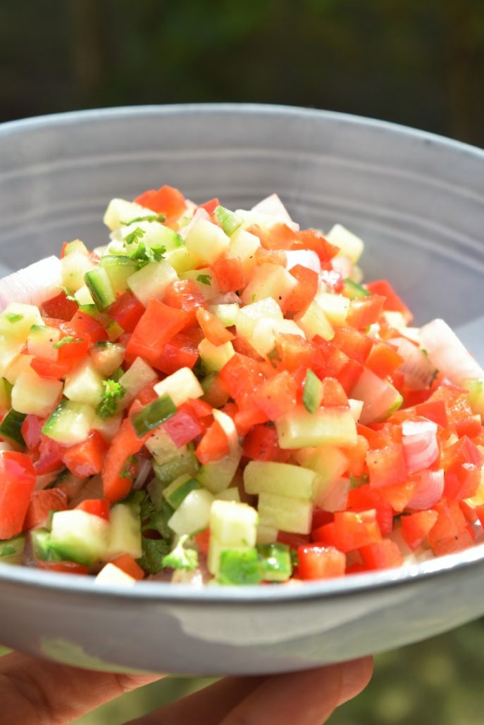 Légumes en petits dés