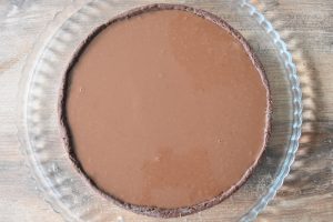 Tarte au caramel beurre salé et ganache chocolat au lait