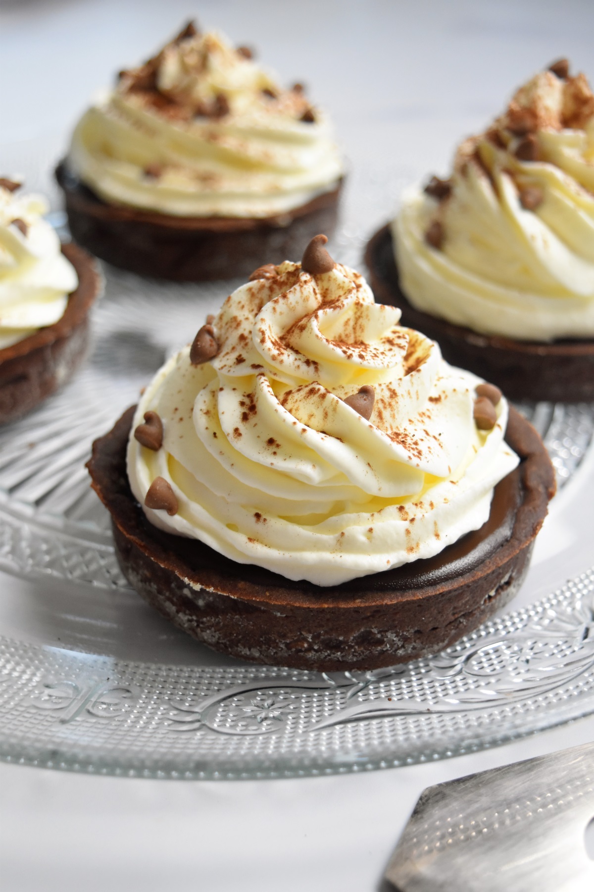 Tartelettes au chocolat et chantilly