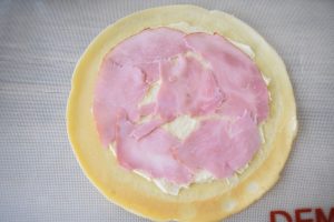 Creêpes au jambon et béchamel au fromage