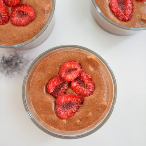 Mousse au chocolat et framboise de Cyril Lignac