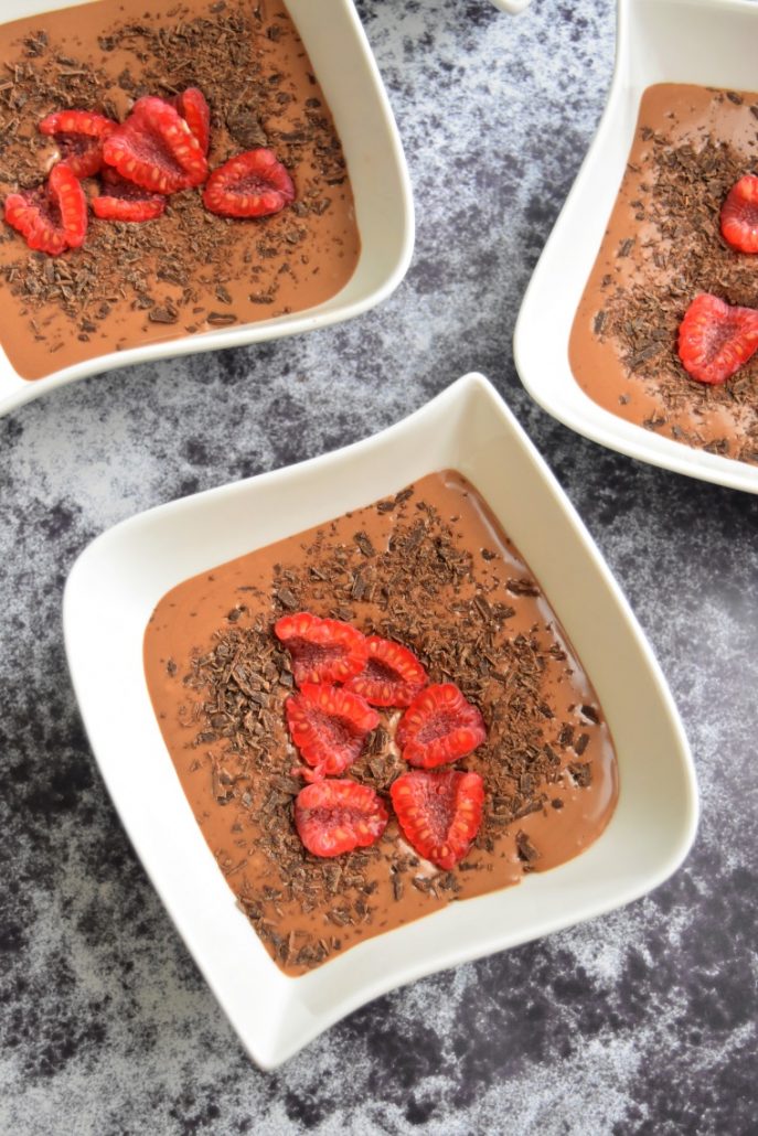 Mousse chocolat au lait et framboise de Cyril Lignac