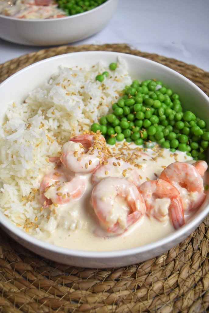 Crevettes au lait de coco et gingembre