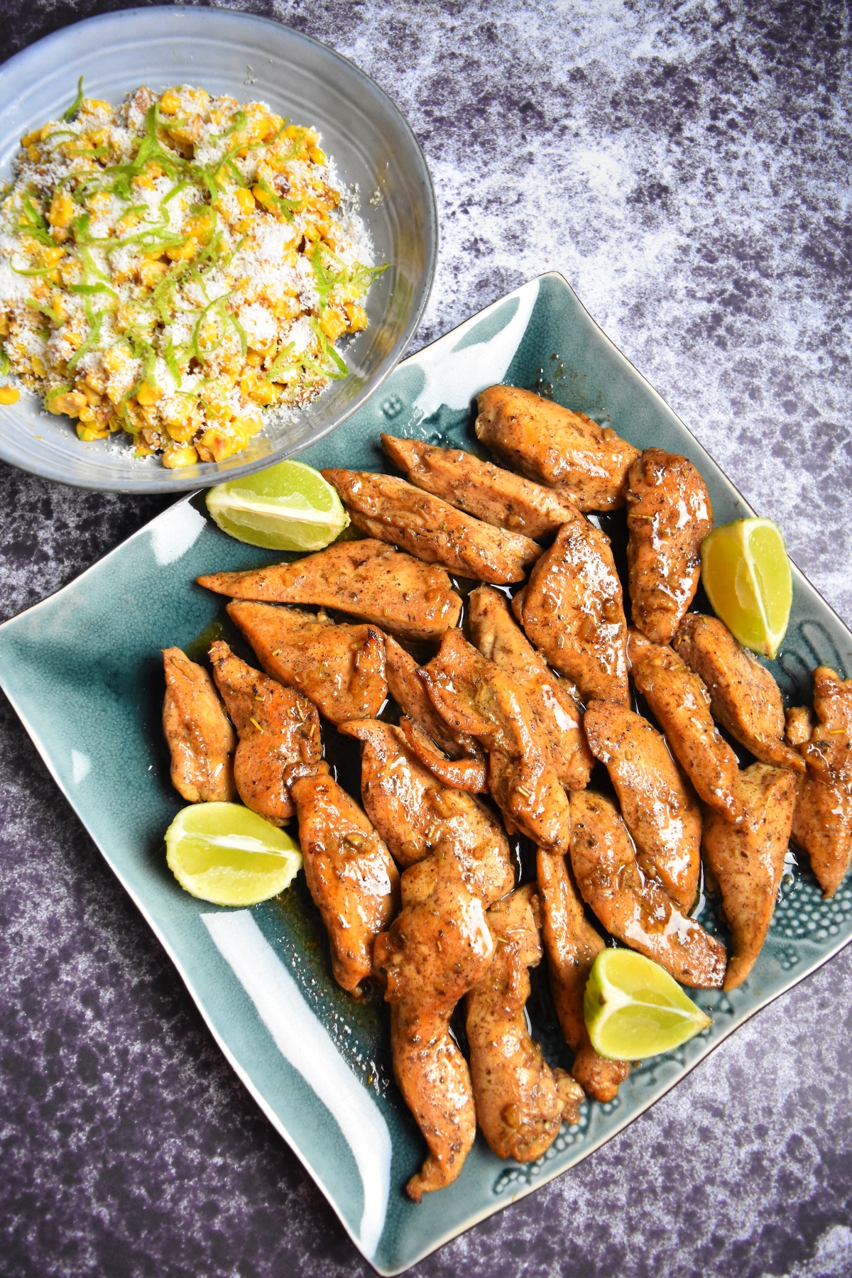 Poulet épicé et salade de maïs de Cyril Lignac