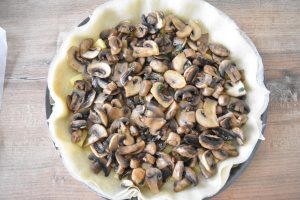 Tarte avec champignons