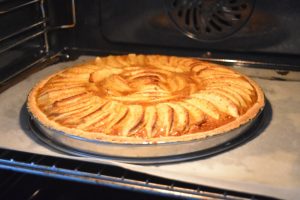 Cuisson de tarte aux pommes