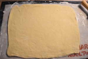 Rectangle de pâte briochée