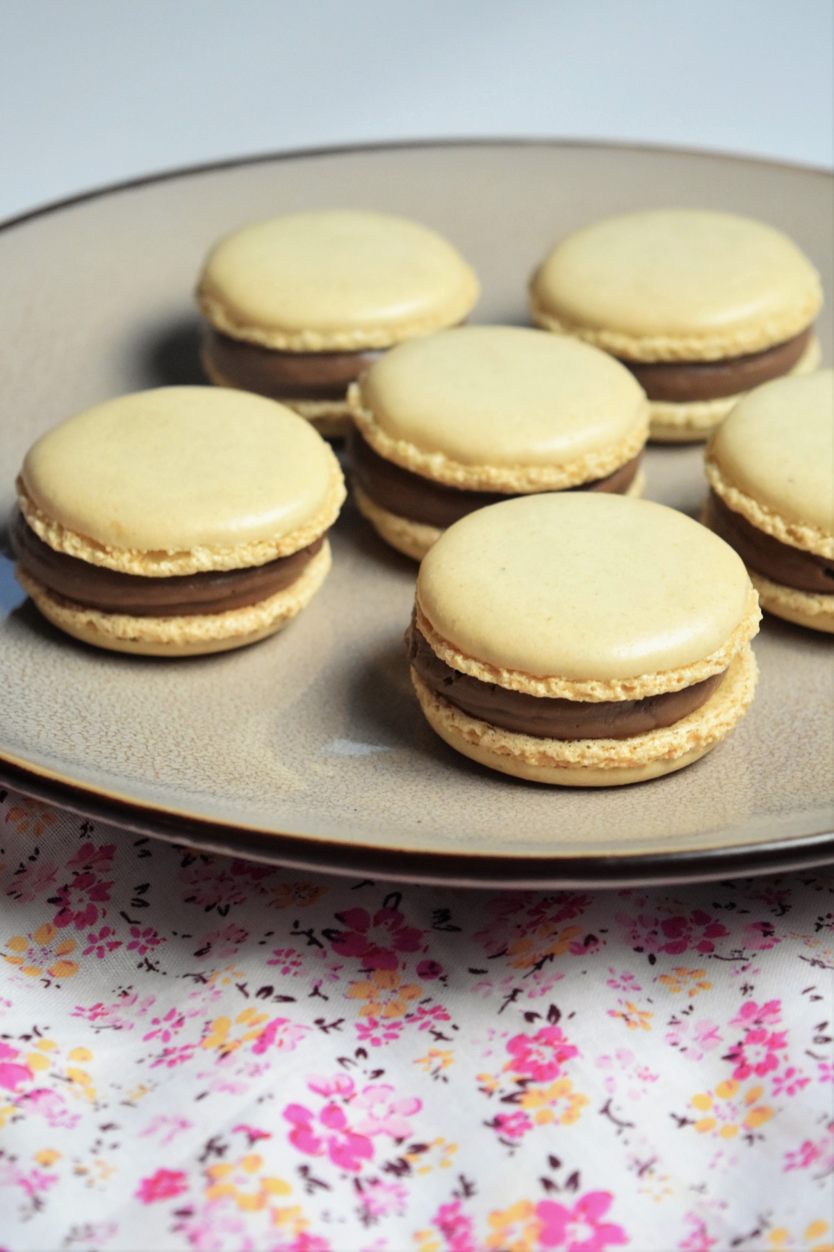 Macarons chocolat noisette