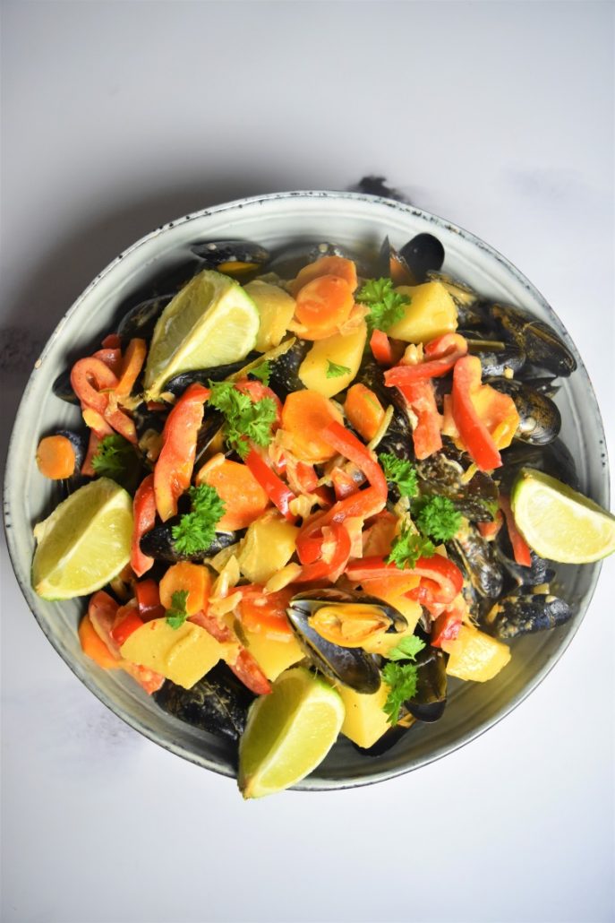 Soupe de moules parfumée au curry : originale et parfumée