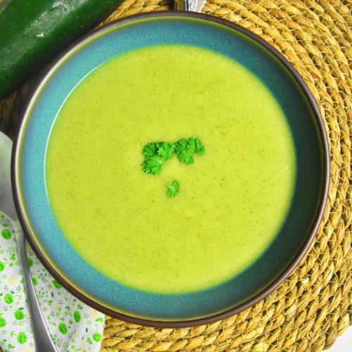 Velouté de courgette à la vache qui rit et curry