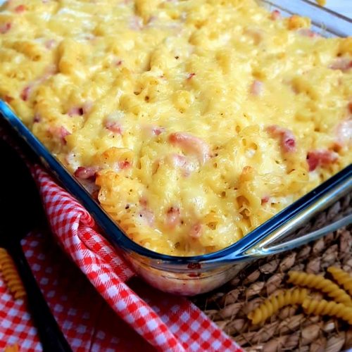 Gratin de pâtes au fromage blanc