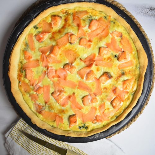 Tarte aux saumons et épinards