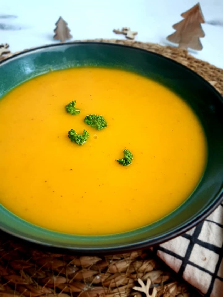 Soupe de butternut et carotte au companion