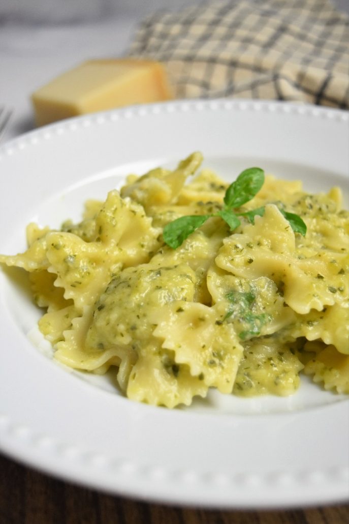 Pasta à la crème de courgette