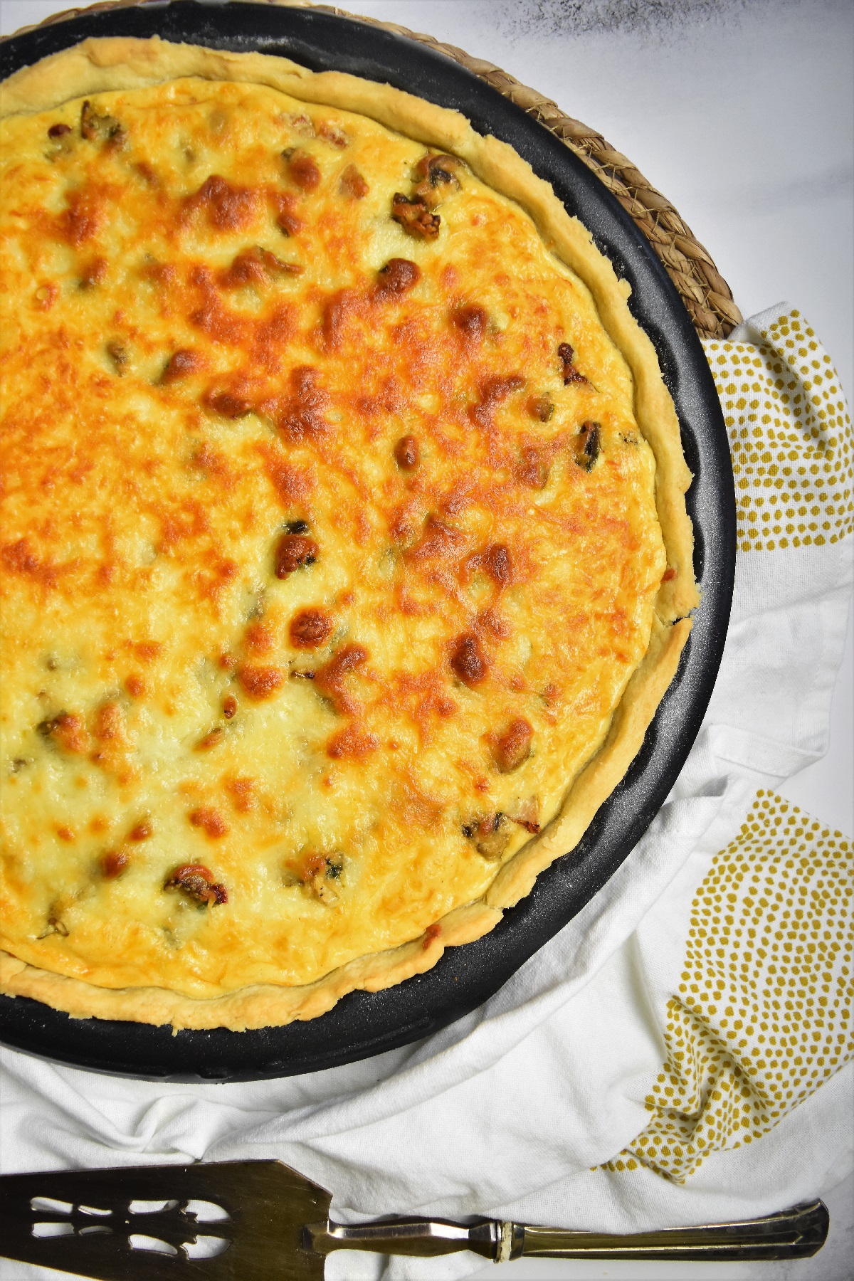 Tarte au poulet et champignons au companion