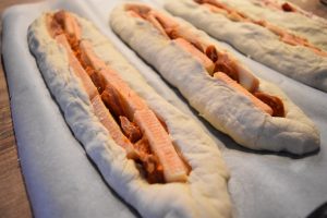 Baguettes garnies au chorizo et maroilles