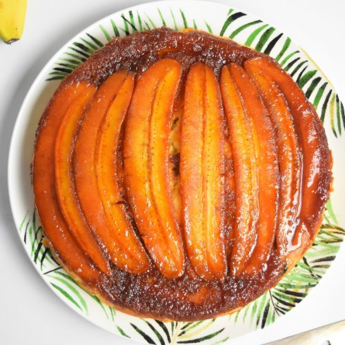 Gâteau renversé banane caramel