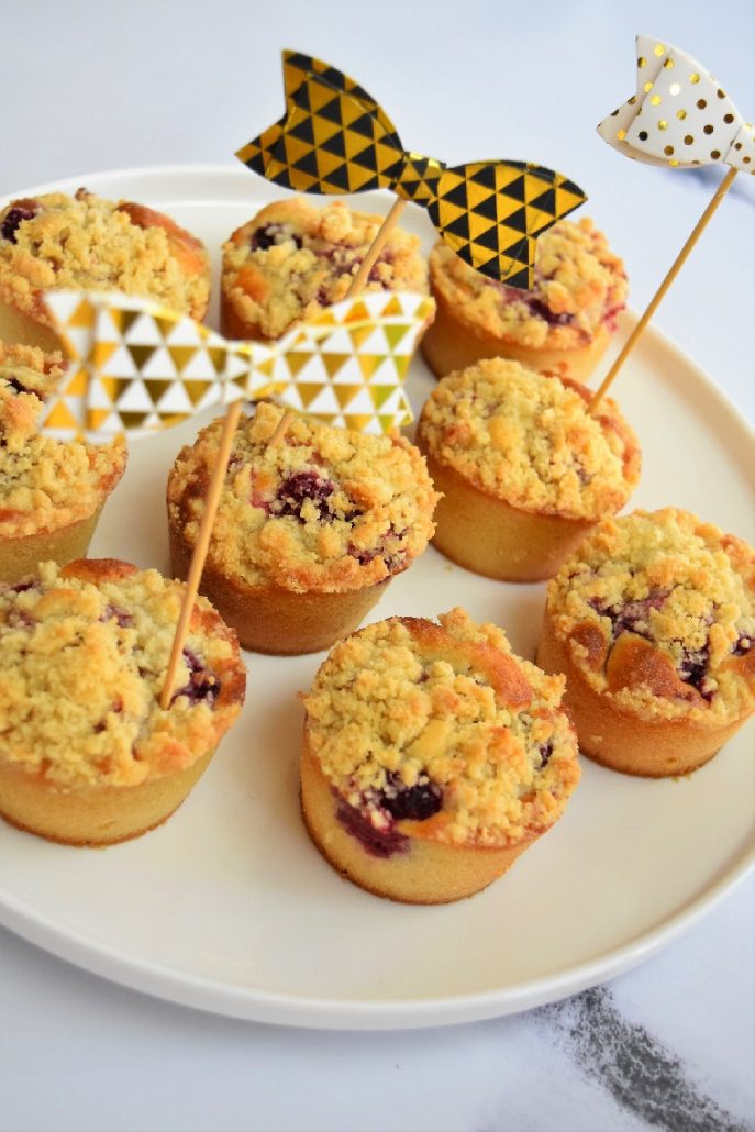 Muffins façon crumble aux framboises