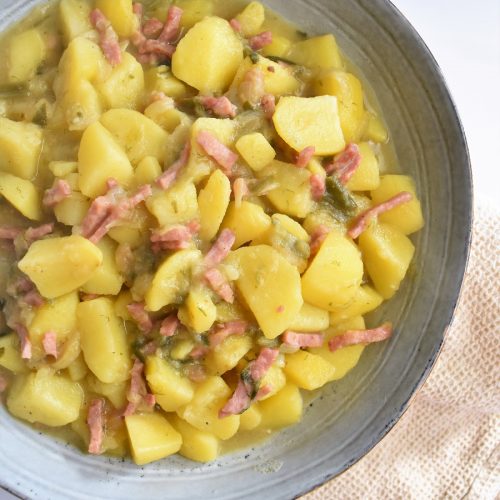 Pommes de terre, poireaux et jambon au Cookeo