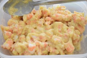 Crevettes mayonnaise curry