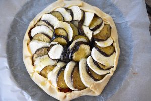 Tarte aubergine mozzarella