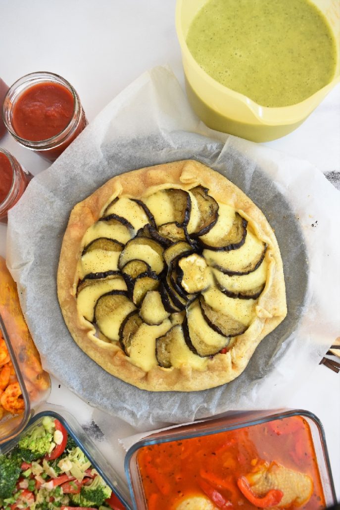 Tarte rustique à l'aubergine