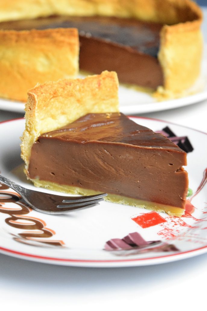 Flan pâtissier au chocolat avec companion