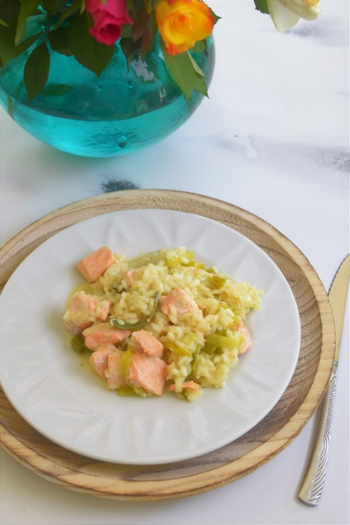 Risotto au saumon frais avec companion