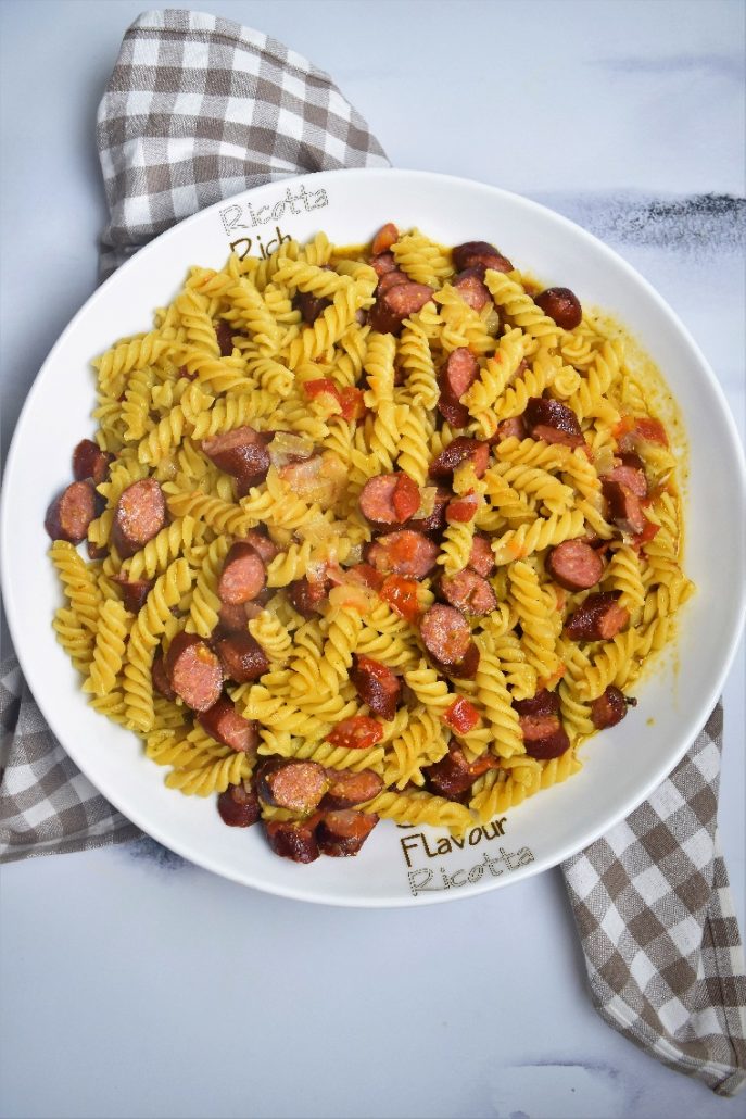 One pot pasta pesto et saucisses au Cookeo