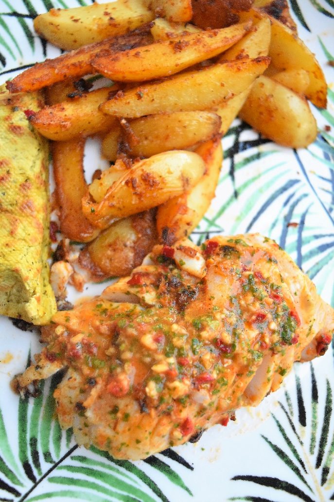 Cabillaud sauce chermoula et potatoes maison