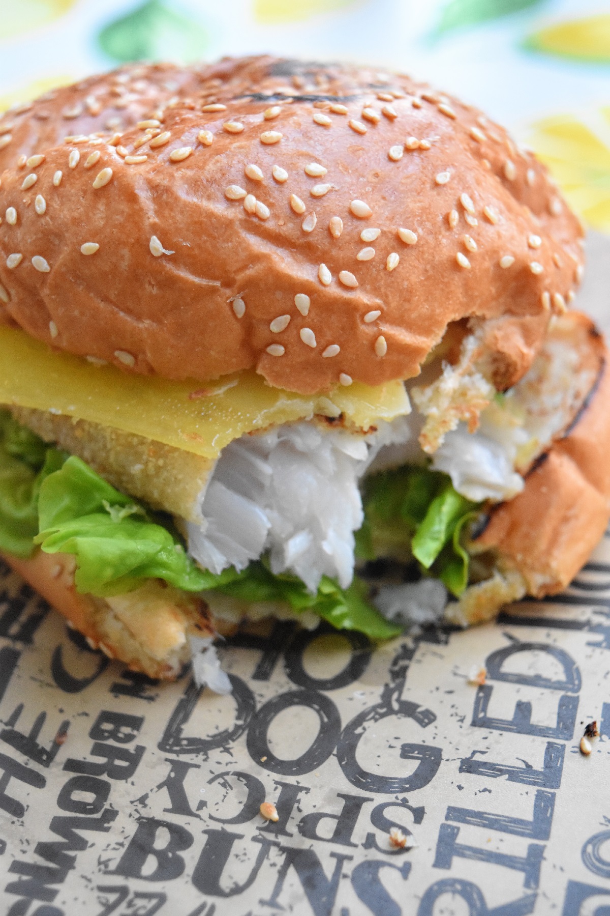 Fish burger sur plancha