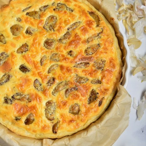 Tarte à l'ail caramélisé de Yotam Ottolenghi