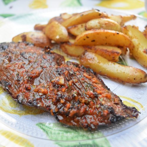 Bavette de boeuf chimichurri à la plancha