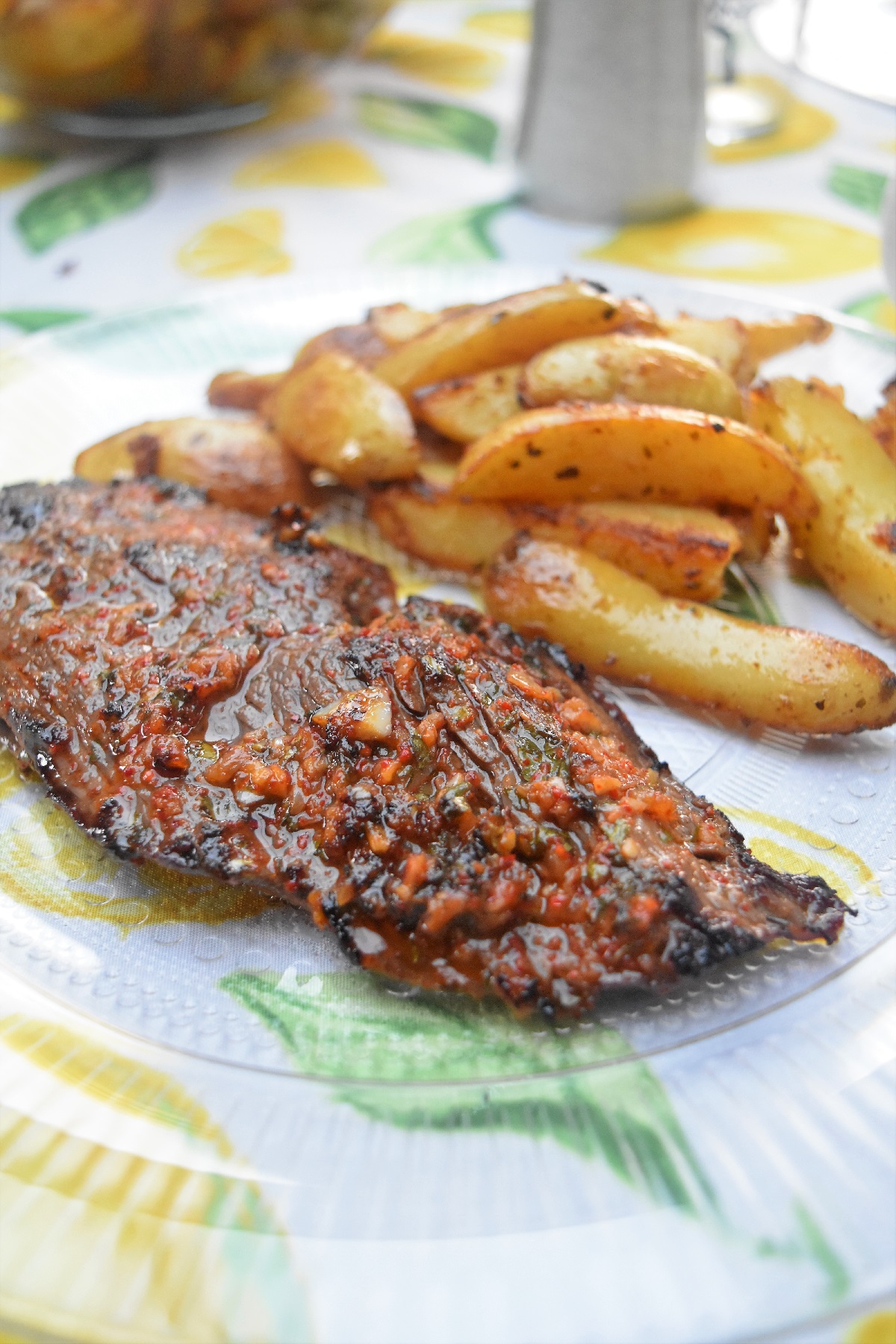 Bavette de boeuf chimichurri à la plancha