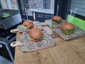 Hamburger au foie gras poêlé sur plancha