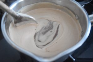 Crème anglaise au chocolat