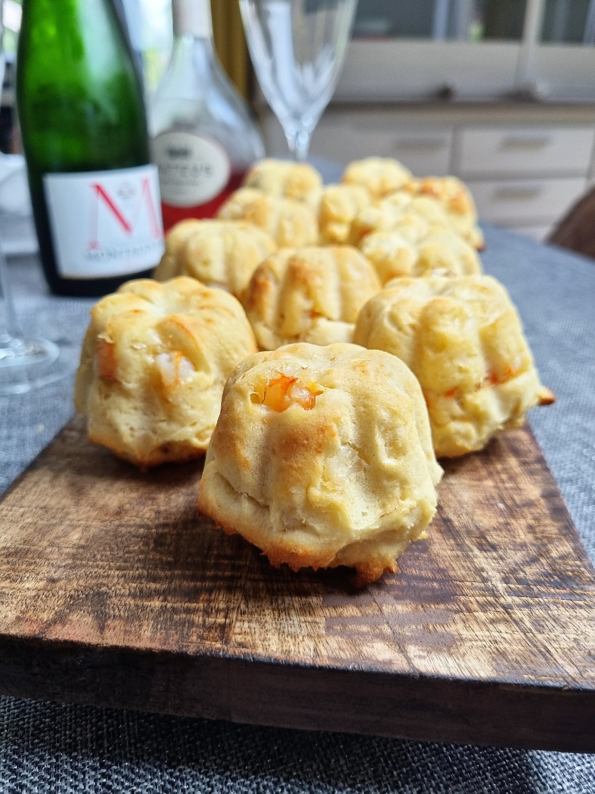 Brioches aux crevttes pour apéritif