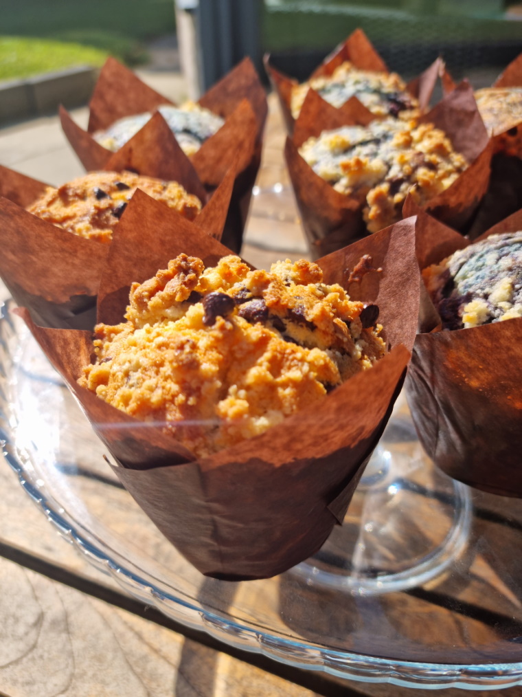 Muffins aux pépites de chocolat géants