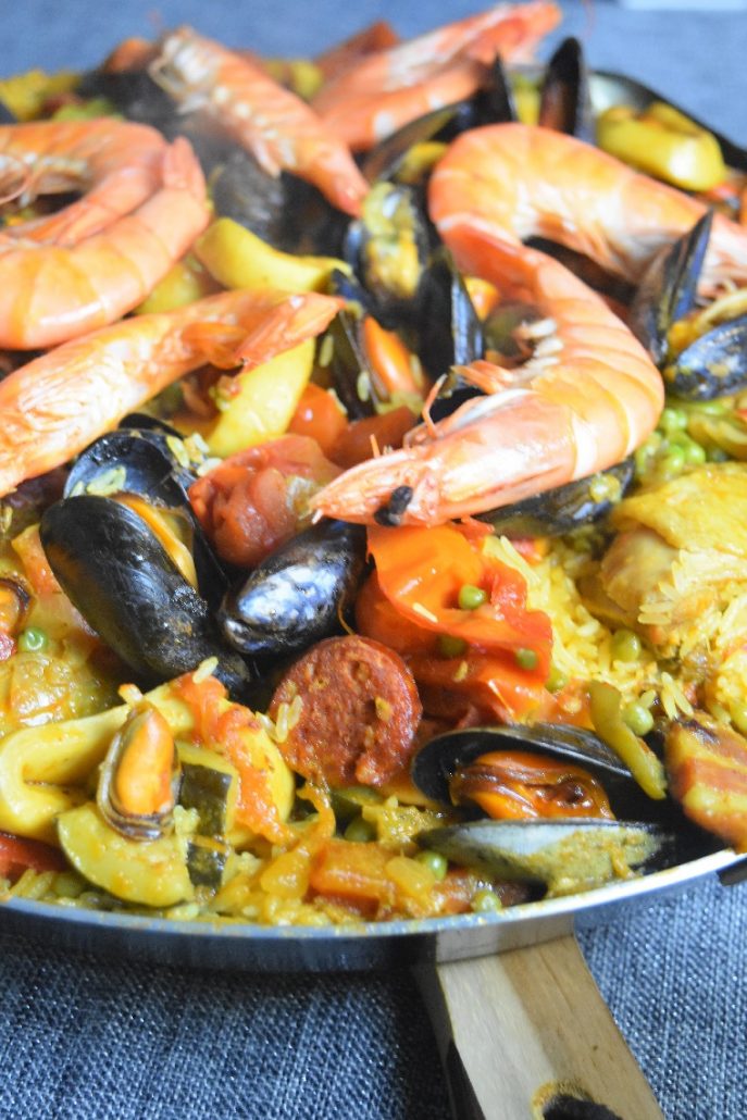 Paella aux fruits de mer