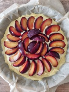 Tarte aux prunes rouges