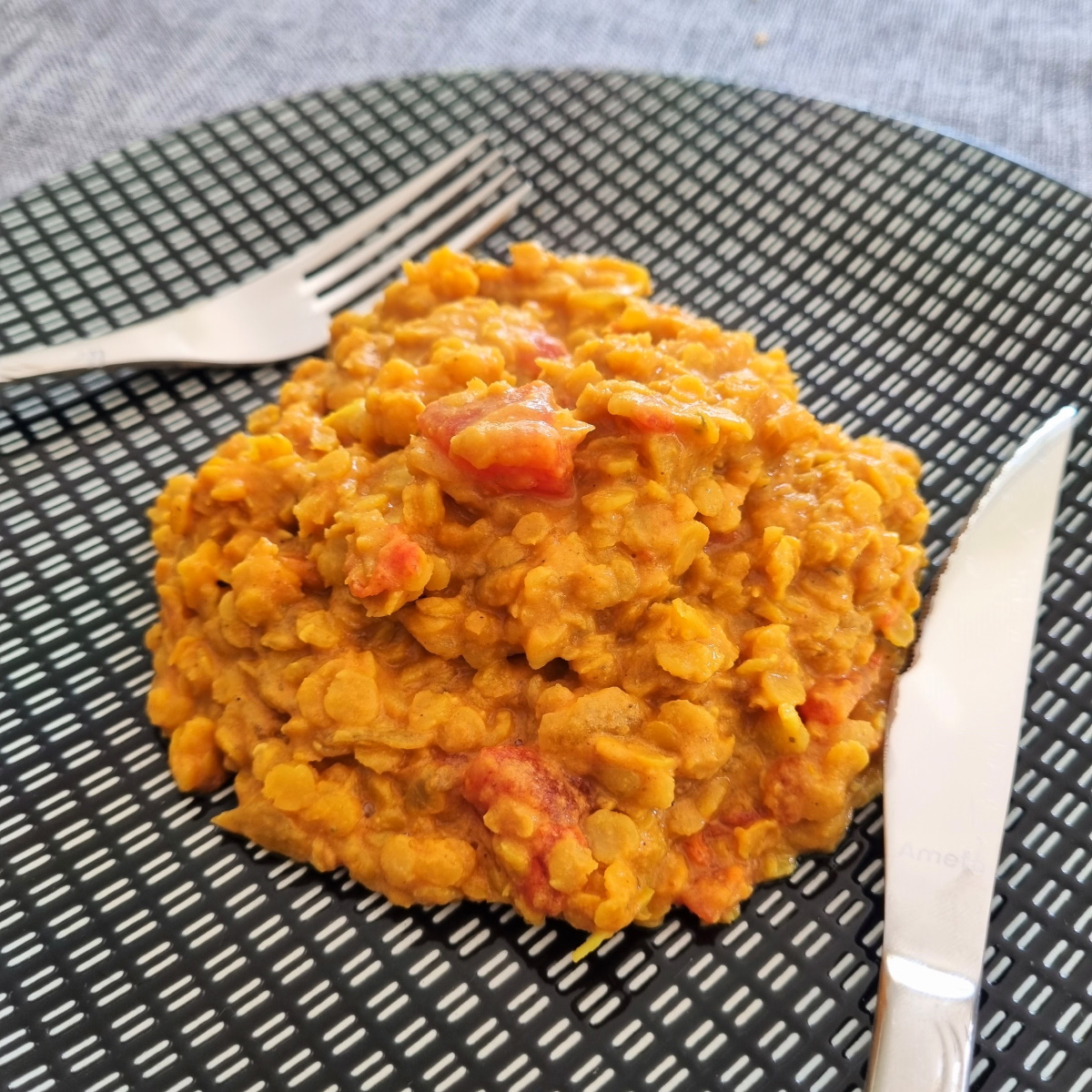 Dahl de lentilles corail au Companion