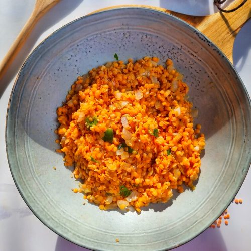 Salade de lentilles corail à l'indienne