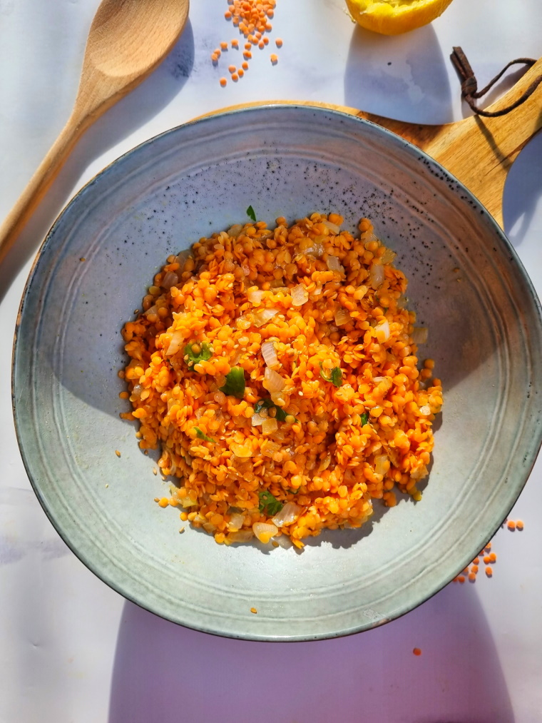 Salade de lentilles corail